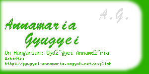 annamaria gyugyei business card